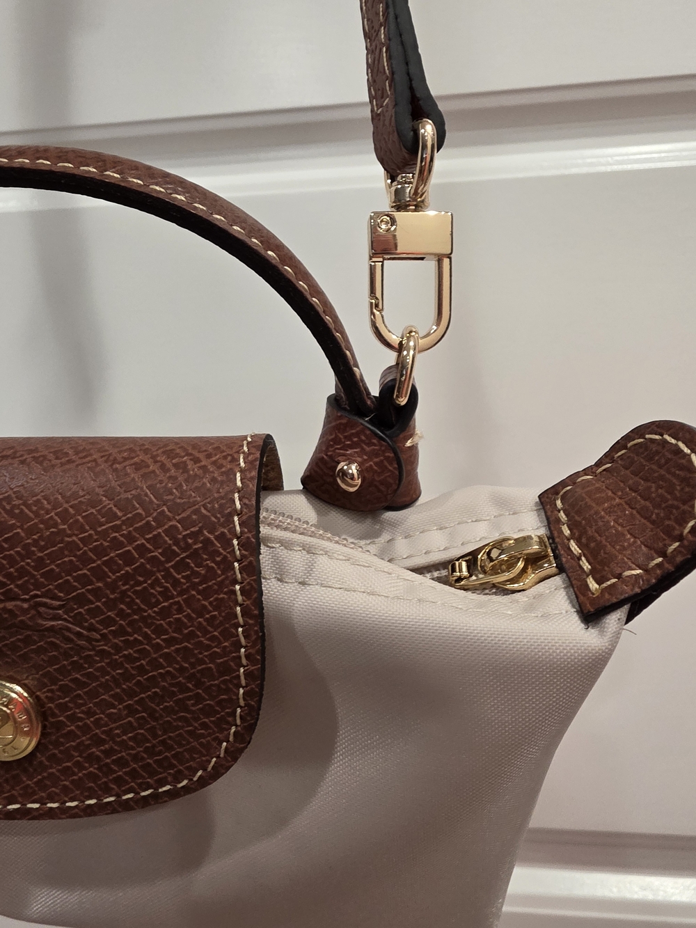 Longchamp Women's Mini Pouch With Removable Crossbody Strap Cream - Picture 2 of 5